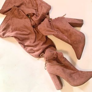 Dusty Rose Over-the-Knee Heels 7.5